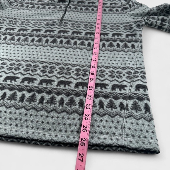 Chubbies Mens Small Gray Black Nordic Bear Hug Fleece 1/4 Zip Pullover Sweater - Picture 9 of 9